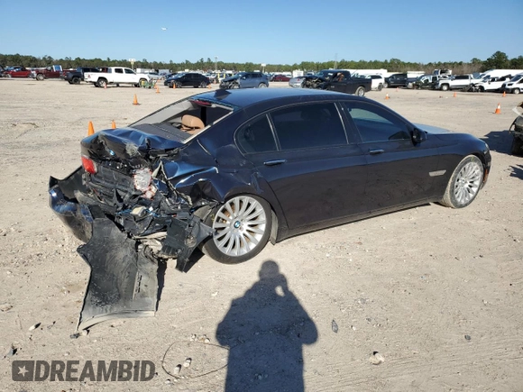 2010 BMW 7 Series 750Li with VIN WBAKB8C58ACY63182, listed as a Copart auction lot 87037964 with 83,484 mi miles and Salvage title. Bid and sale history available at DreamBid. Image 3.