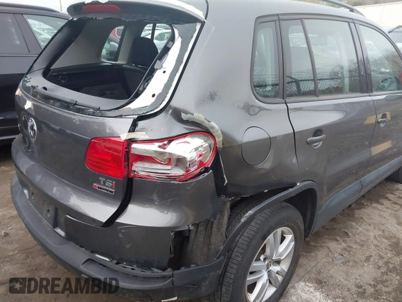 2017 Volkswagen Tiguan S with VIN WVGBV7AX5HK028788, listed as a IAAI auction lot 41699615 with 113,608 mi miles and . Bid and sale history available at DreamBid. Image 17.