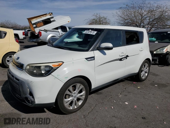 2014 Kia Soul + with VIN KNDJP3A59E7015882, listed as a Copart auction lot 52541815 with 130,768 mi miles and Salvage Title. Bid and sale history available at carsss.com. Image 1.