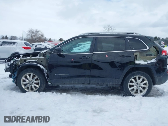 2017 Jeep Cherokee Limited with VIN 1C4PJMDS1HW505617, listed as a IAAI auction lot 41461389 with 97,978 mi miles. Bid and sale history available at carsss.com. Image 14.