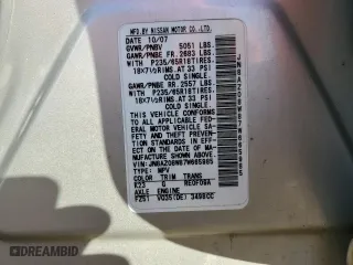2007 Nissan Murano S with VIN JN8AZ08W87W665985, listed as a Copart auction lot 75304154 with 140,488 mi miles and Salvage Title. Bid and sale history available at carsss.com. Image 16.