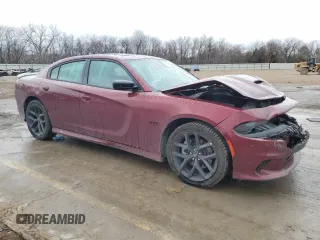 2023 Dodge Charger R/T with VIN 2C3CDXCT8PH655985, listed as a Copart auction lot 44718585 with 21,790 mi miles and Salvage Title. Bid and sale history available at carsss.com. Image 4.