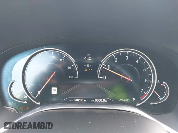 2017 BMW 7 Series 750i with VIN WBA7F0C55HGM21460, listed as a IAAI auction lot 41934198 with 58,206 mi miles and . Bid and sale history available at DreamBid. Image 7.