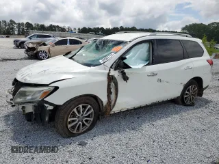 2015 Nissan Pathfinder SV with VIN 5N1AR2MN6FC721079, listed as a Copart auction lot 59507775 with Not provided miles and Salvage title. Bid and sale history available at DreamBid. Image 1.