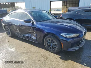 2023 BMW i4 eDrive40 with VIN WBY73AW0XPFP94563, listed as a Copart auction lot 44131364 with 5,089 mi miles. Bid and sale history available at carsss.com. Image 4.