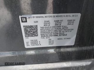 2021 GMC Terrain SLT with VIN 3GKALVEV9ML327653, listed as a IAAI auction lot 42251863 with 83,444 mi miles and . Bid and sale history available at DreamBid. Image 9.