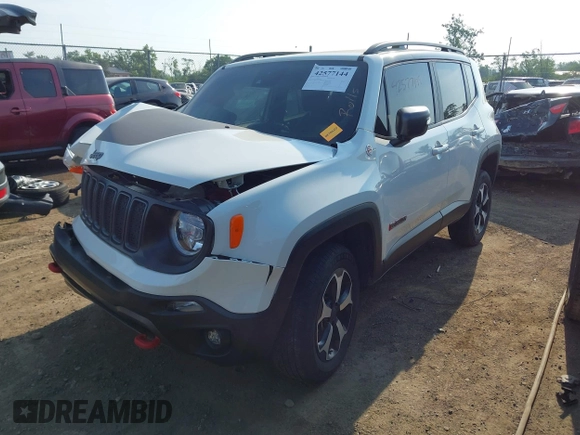 2021 Jeep Renegade Trailhawk with VIN ZACNJDC10MPM71187, listed as a IAAI auction lot 42577144 with 54,556 mi miles and . Bid and sale history available at DreamBid. Image 18.