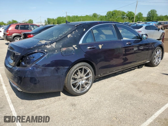 2019 Mercedes-Benz S 560 z VIN WDDUG8DBXKA450717, wystawiony jako Copart lot #53989545 z przebiegiem 25 621 mil mil oraz Szkoda całkowita • Salvage title. Historia ofert i sprzedaży dostępna na DreamBid. Obrazek 3.