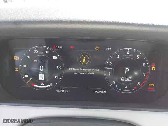2019 Land Rover Range Rover Velar R-Dynamic SE with VIN SALYL2EXXKA210087, listed as a IAAI auction lot 41801144 with 52,758 mi miles. Bid and sale history available at carsss.com. Image 7.