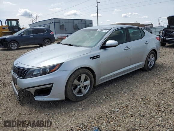 2015 Kia Optima LX with VIN 5XXGM4A72FG451685, listed as a Copart auction lot 57644515 with 182,561 mi miles and Salvage title. Bid and sale history available at DreamBid. Image 1.