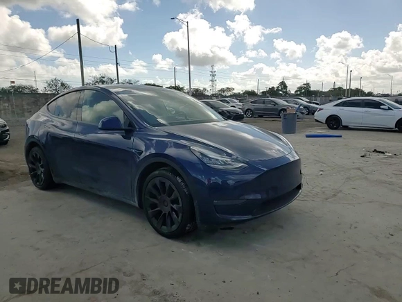 2020 Tesla Model Y Long Range with VIN 5YJYGDEE7LF038244, listed as a Copart auction lot 44153755 with 53,256 mi miles and Salvage Title. Bid and sale history available at DreamBid. Image 11.