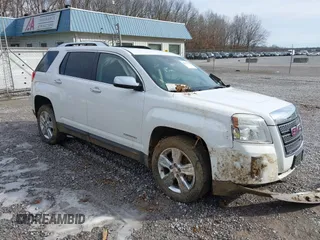 2015 GMC Terrain SLT with VIN 2GKFLYE3XF6340439, listed as a IAAI auction lot 41612774 with 121,081 mi miles. Bid and sale history available at carsss.com. Image 1.