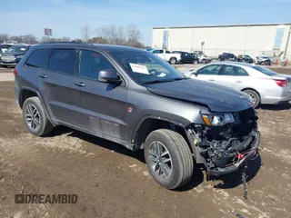 2021 Jeep Grand Cherokee Trailhawk with VIN 1C4RJFLGXMC716795, listed as a IAAI auction lot 41800596 with 38,394 mi miles. Bid and sale history available at carsss.com. Image 1.