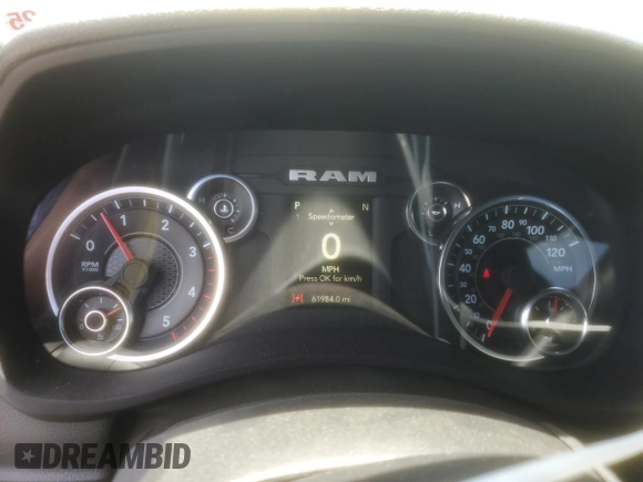 2023 Ram 2500 Tradesman with VIN 3C6UR5CL3PG636676, listed as a Copart auction lot 56949335 with 61,984 mi miles and Salvage title. Bid and sale history available at DreamBid. Image 9.