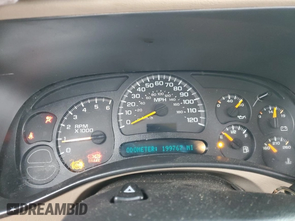 2003 GMC Yukon SLT with VIN 1GKEC13Z33J169798, listed as a Copart auction lot 45046605 with 199,767 mi miles and Salvage Title. Bid and sale history available at carsss.com. Image 9.