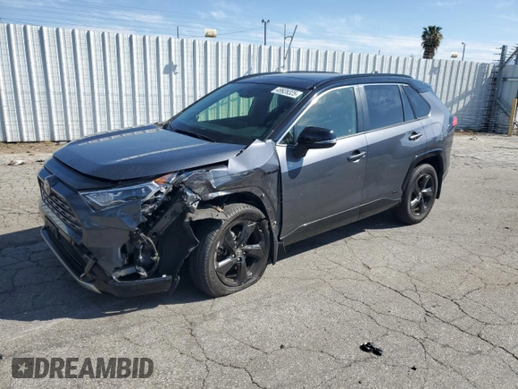 2021 Toyota RAV4 Hybrid XSE with VIN JTME6RFV8MD515368, listed as a Copart auction lot 49928325 with 48,655 mi miles and Salvage Title. Bid and sale history available at carsss.com. Image 1.