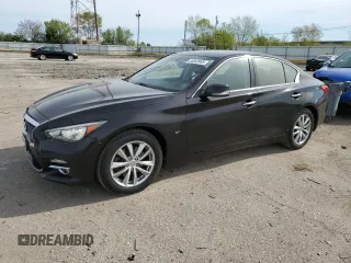 2014 Infiniti Q50 Premium with VIN JN1BV7AR2EM703697, listed as a Copart auction lot 54843965 with 123,942 mi miles and Clean title. Bid and sale history available at DreamBid. Image 1.