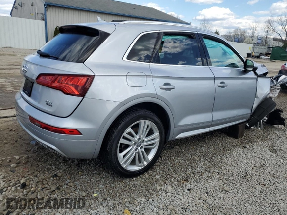 2018 Audi Q5 Premium Plus with VIN WA1BNAFY0J2143429, listed as a Copart auction lot 50757795 with 143,814 mi miles and Non Repairable. Bid and sale history available at carsss.com. Image 3.