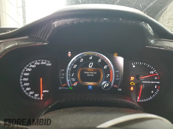 2017 Chevrolet Corvette Grand Sport 2LT with VIN 1G1YY2D72H5118623, listed as a Copart auction lot 57045665 with 23,711 mi miles and Salvage title. Bid and sale history available at DreamBid. Image 9.