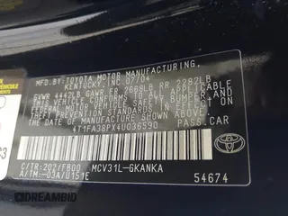2004 Toyota Solara SE with VIN 4T1FA38PX4U036590, listed as a IAAI auction lot 41896683 with 170,950 mi miles. Bid and sale history available at carsss.com. Image 9.
