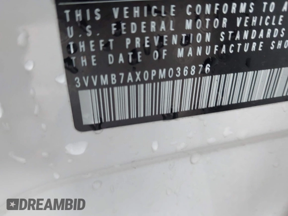 2023 Volkswagen Tiguan SE with VIN 3VVMB7AX0PM036876, listed as a IAAI auction lot 42023415 with 42,003 mi miles and . Bid and sale history available at DreamBid. Image 9.