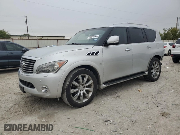 2014 Infiniti QX80 with VIN JN8AZ2NF5E9554886, listed as a Copart auction lot 78691984 with 146,851 mi miles and Salvage Title. Bid and sale history available at carsss.com. Image 1.
