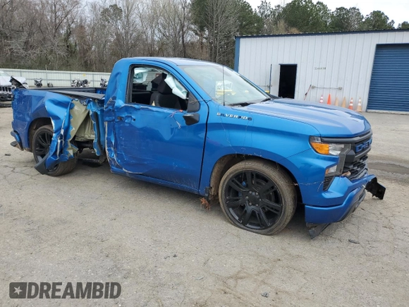 2022 Chevrolet Silverado 1500 Work Truck with VIN 3GCNAAEK3NG632724, listed as a Copart auction lot 45302405 with 38,129 mi miles and Salvage Title. Bid and sale history available at DreamBid. Image 4.