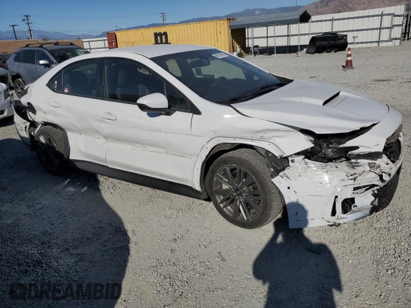 2022 Subaru WRX with VIN JF1VBAA6XN9020404, listed as a Copart auction lot 88918995 with 23,692 mi miles and Salvage Title. Bid and sale history available at carsss.com. Image 4.