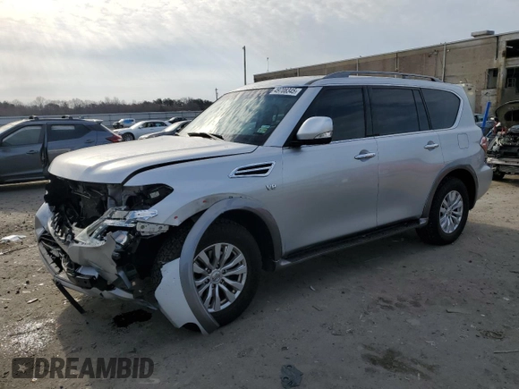 2017 Nissan Armada SV with VIN JN8AY2NC7H9507419, listed as a Copart auction lot 49708345 with 136,296 mi miles and Salvage Title. Bid and sale history available at DreamBid. Image 1.