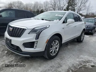 2020 Cadillac XT5 Premium Luxury AWD with VIN 1GYKNDRS6LZ121017, listed as a Copart auction lot 42647785 with 81,296 mi miles and Salvage Title. Bid and sale history available at DreamBid. Image 1.