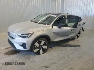 2023 Volvo C40 Recharge Pure Electric Ultimate with VIN YV4ED3GMXP2062473, listed as a Copart auction lot 75906994 with 0 mi miles and Salvage Title. Bid and sale history available at carsss.com. Image 1.
