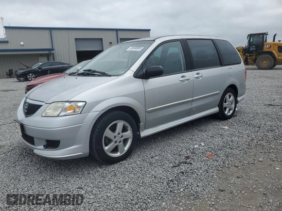 2003 Mazda MPV LX with VIN JM3LW28J730369731, listed as a Copart auction lot 58590885 with 80,179 mi miles and Salvage title. Bid and sale history available at DreamBid. Image 1.