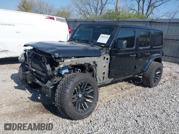 2021 Jeep Wrangler Unlimited Sahara with VIN 1C4HJXEG4MW650547, listed as a IAAI auction lot 42052146 with 26,983 mi miles and . Bid and sale history available at DreamBid. Image 18.