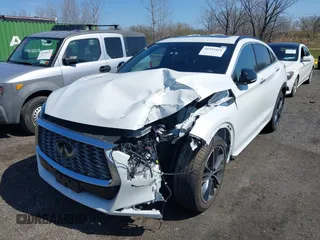 2024 Infiniti QX55 Luxe with VIN 3PCAJ5JRXRF102366, listed as a IAAI auction lot 41923411 with 12,232 mi miles and . Bid and sale history available at DreamBid. Image 2.