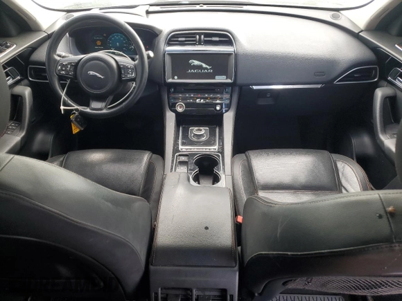 2017 Jaguar F-Pace 35t Prestige with VIN SADCK2BVXHA058011, listed as a Copart auction lot 55601595 with 166,236 mi miles and Salvage title. Bid and sale history available at DreamBid. Image 8.