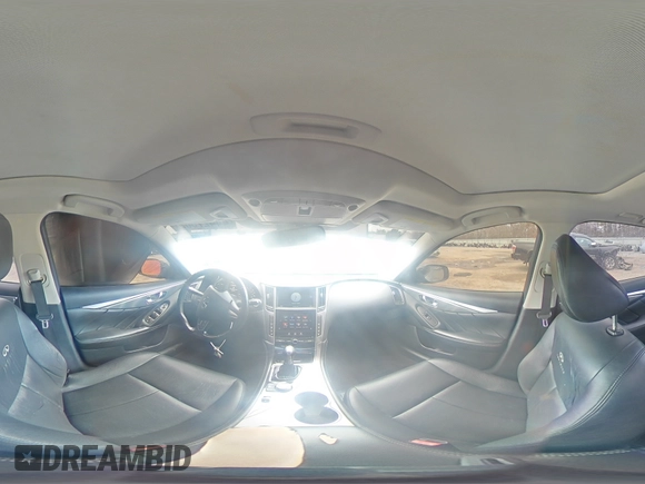 2014 Infiniti Q50 with VIN JN1BV7AP0EM688292, listed as a Copart auction lot 44427385 with 174,233 mi miles and Salvage title. Bid and sale history available at DreamBid. Image 14.