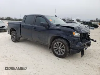 2022 Chevrolet Silverado 1500 RST with VIN 1GCPADED3NZ546440, listed as a Copart auction lot 46313145 with 69,636 mi miles and Salvage Title. Bid and sale history available at DreamBid. Image 4.