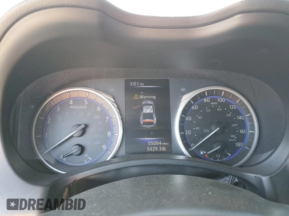 2018 Infiniti Q60 Red Sport 400 with VIN JN1FV7EL4JM631175, listed as a Copart auction lot 54828705 with 55,084 mi miles and Salvage title. Bid and sale history available at DreamBid. Image 9.