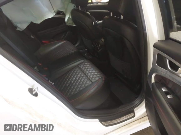 2020 Genesis G70 3.3T with VIN KMTG34LE6LU053580, listed as a IAAI auction lot 41220095 with 75,219 mi miles and . Bid and sale history available at DreamBid. Image 8.