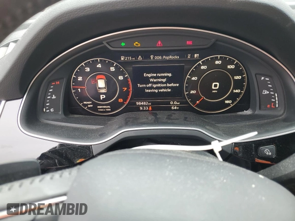 2017 Audi Q7 Premium Plus with VIN WA1LAAF72HD009222, listed as a Copart auction lot 55441265 with 98,482 mi miles and Clean Title. Bid and sale history available at DreamBid. Image 9.