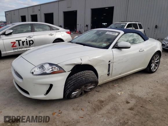 2011 Jaguar XK with VIN SAJWA4GB7BLB39635, listed as a Copart auction lot 42473045 with 36,187 mi miles and Salvage Title. Bid and sale history available at carsss.com. Image 1.