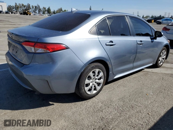 2021 Toyota Corolla LE with VIN JTDEPMAE7MJ150139, listed as a Copart auction lot 47892005 with 72,731 mi miles and Salvage Title. Bid and sale history available at carsss.com. Image 3.