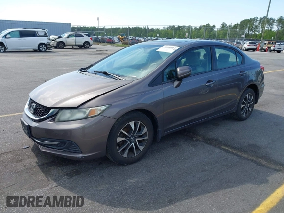 2015 Honda Civic EX with VIN 19XFB2F85FE037283, listed as a IAAI auction lot 42036917 with 109,390 mi miles and . Bid and sale history available at DreamBid. Image 2.