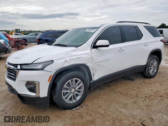 2022 Chevrolet Traverse LT Cloth z VIN 1GNERGKW1NJ188428, wystawiony jako Copart lot #60849315 z przebiegiem 24 246 mil mil oraz Szkoda całkowita • Salvage title. Historia ofert i sprzedaży dostępna na DreamBid. Obrazek 1.