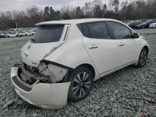 2014 Nissan LEAF SL with VIN 1N4AZ0CP1EC331815, listed as a Copart auction lot 49393085 with 76,817 mi miles and Salvage Title. Bid and sale history available at carsss.com. Image 3.