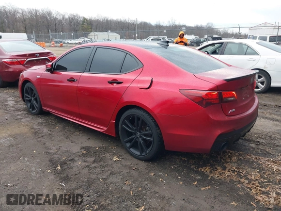 2020 Acura TLX Advance with VIN 19UUB3F80LY000159, listed as a IAAI auction lot 41677292 with 17,113 mi miles and . Bid and sale history available at DreamBid. Image 3.