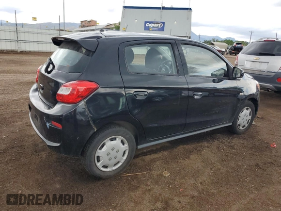 2017 Mitsubishi Mirage ES with VIN ML32A3HJ0HH009317, listed as a Copart auction lot 58759835 with 79,234 mi miles and Non repairable. Bid and sale history available at DreamBid. Image 3.
