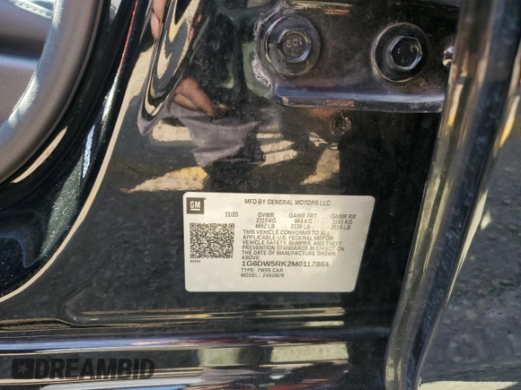 2021 Cadillac CT5 Luxury with VIN 1G6DW5RK2M0117864, listed as a Copart auction lot 71296614 with 50,185 mi miles and Salvage title. Bid and sale history available at DreamBid. Image 12.
