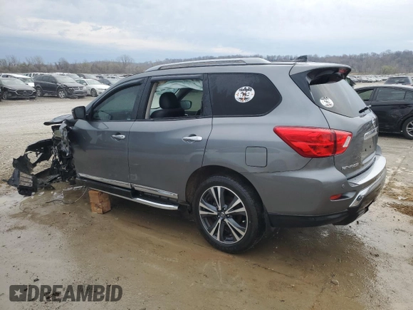 2020 Nissan Pathfinder Platinum with VIN 5N1DR2DM0LC634911, listed as a Copart auction lot 50575835 with 80,597 mi miles and Salvage title. Bid and sale history available at DreamBid. Image 2.