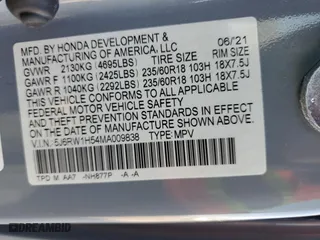 2021 Honda CR-V EX with VIN 5J6RW1H54MA009838, listed as a Copart auction lot 48870945 with 69,334 mi miles and Salvage Title. Bid and sale history available at carsss.com. Image 13.